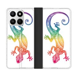 Housse cuir portefeuille Pour Honor 400 smart 5G Animal Salamandre Color