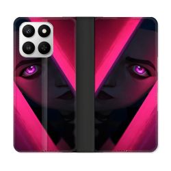 Housse cuir portefeuille Pour Honor 400 smart 5G Arcane Jinx Rose