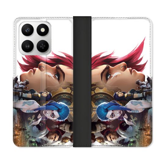 Housse cuir portefeuille Pour Honor 400 smart 5G Arcane Jinx Sœur