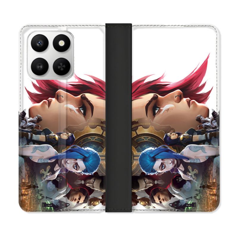 Housse cuir portefeuille Pour Honor 400 smart 5G Arcane Jinx Sœur