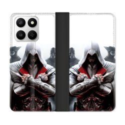 Housse cuir portefeuille Pour Honor 400 smart 5G Assassin Creed Mask