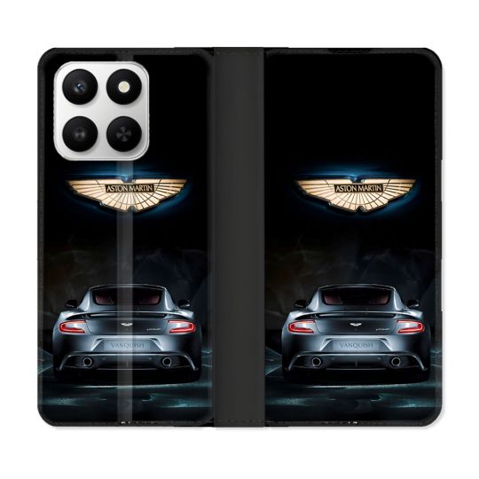 Housse cuir portefeuille Pour Honor 400 smart 5G Aston Martin