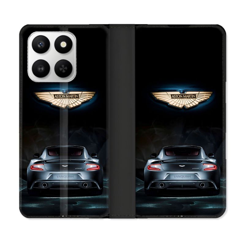 Housse cuir portefeuille Pour Honor 400 smart 5G Aston Martin