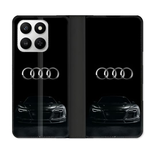 Housse cuir portefeuille Pour Honor 400 smart 5G Audi