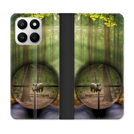 Housse cuir portefeuille Pour Honor 400 smart 5G Chasse Sanglier Viseur