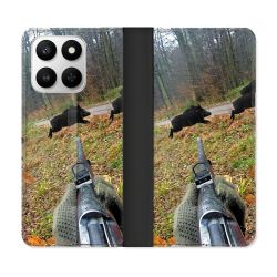 Housse cuir portefeuille Pour Honor 400 smart 5G Chasse Vision Tir