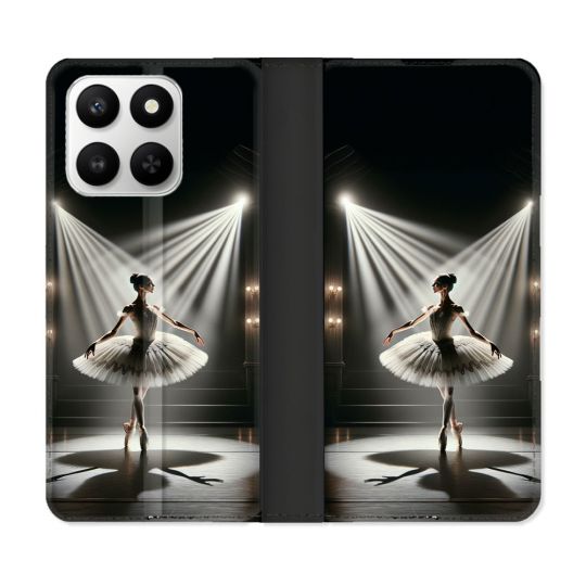Housse cuir portefeuille Pour Honor 400 smart 5G Danseuse Lumière
