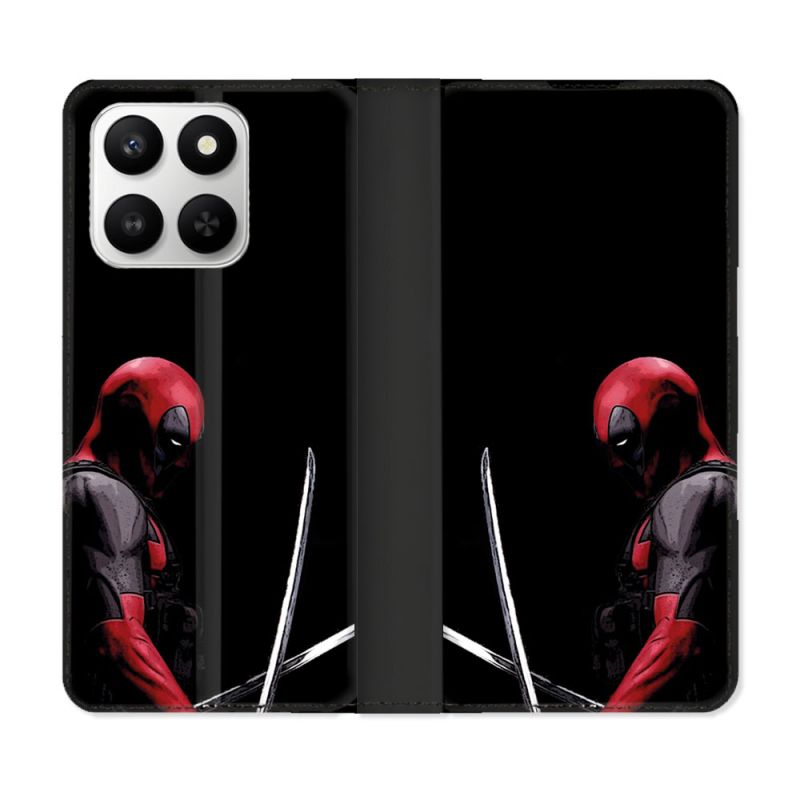 Housse cuir portefeuille Pour Honor 400 smart 5G Deadpool Epee