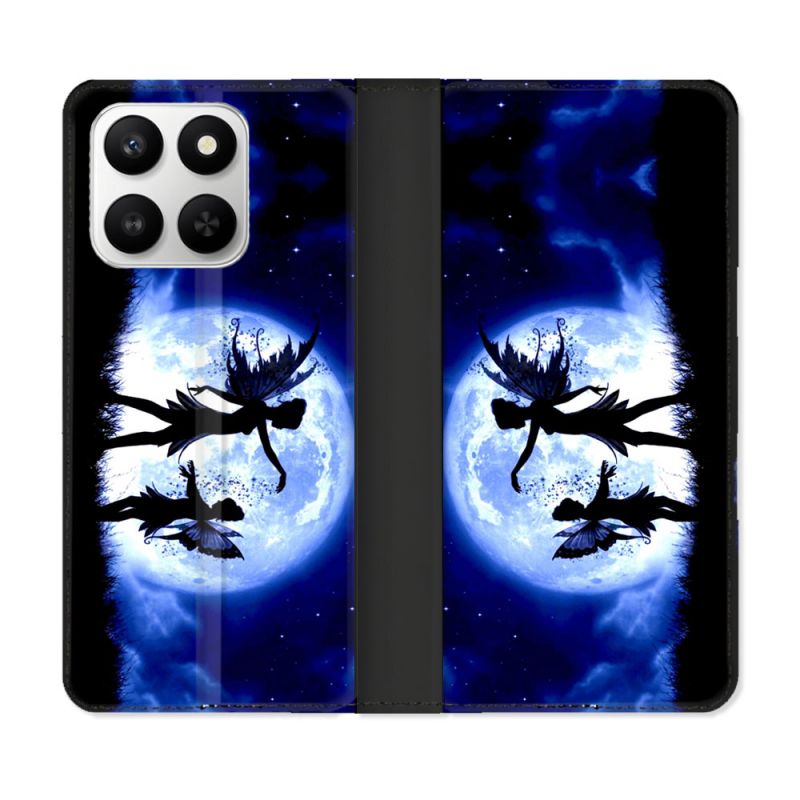 Housse cuir portefeuille Pour Honor 400 smart 5G Fantastique Fee Lune