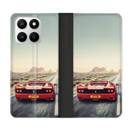 Housse cuir portefeuille Pour Honor 400 smart 5G Ferrari F50