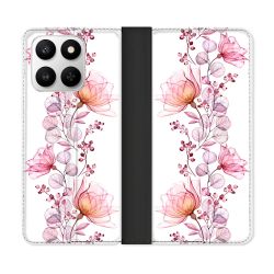 Housse cuir portefeuille Pour Honor 400 smart 5G Fleur Eclosion