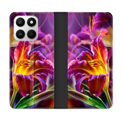Housse cuir portefeuille Pour Honor 400 smart 5G Fleur Lys Color