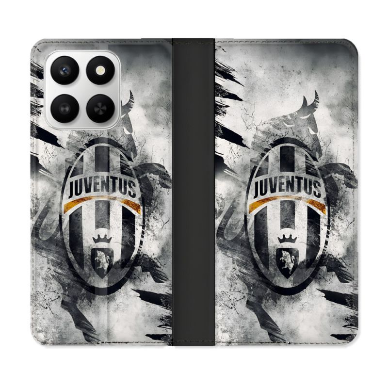 Housse cuir portefeuille Pour Honor 400 smart 5G Foot Juventus Turin