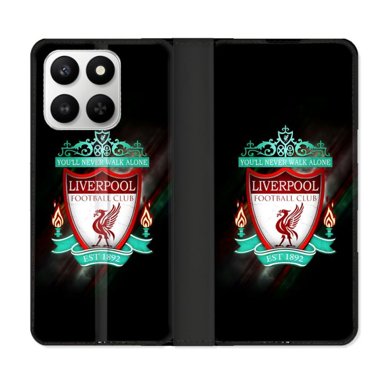 Housse cuir portefeuille Pour Honor 400 smart 5G Foot Liverpool