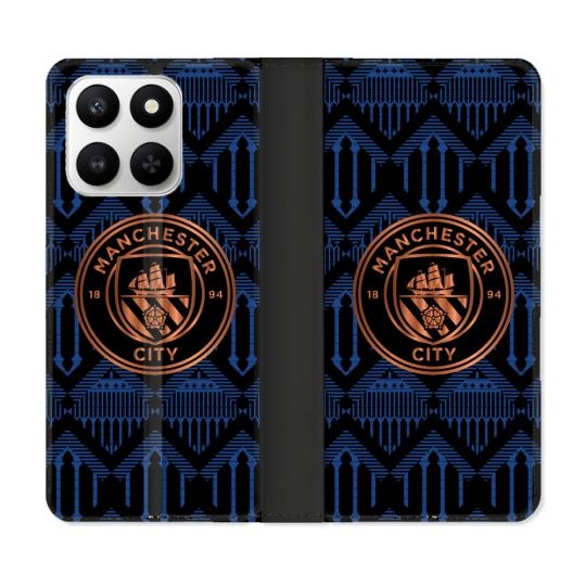 Housse cuir portefeuille Pour Honor 400 smart 5G Foot Manchester City