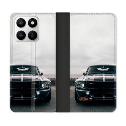 Housse cuir portefeuille Pour Honor 400 smart 5G Ford Mustang GT500 Vintage