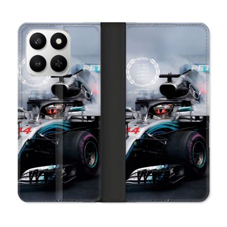Housse cuir portefeuille Pour Honor 400 smart 5G Formule 1 F1 Mercedes Petronas