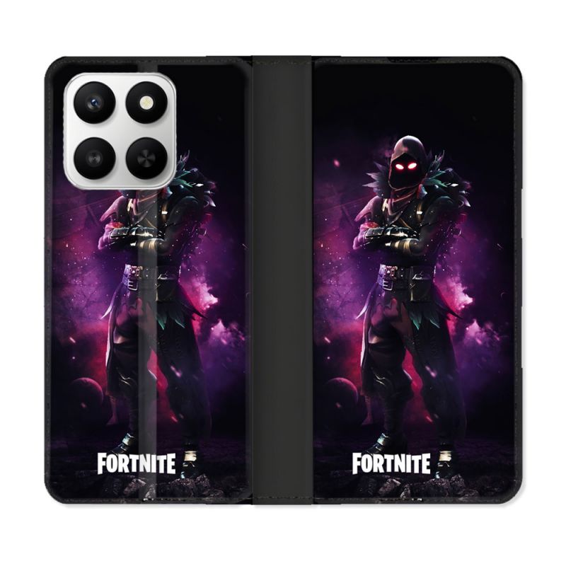 Housse cuir portefeuille Pour Honor 400 smart 5G Fortnite Raven
