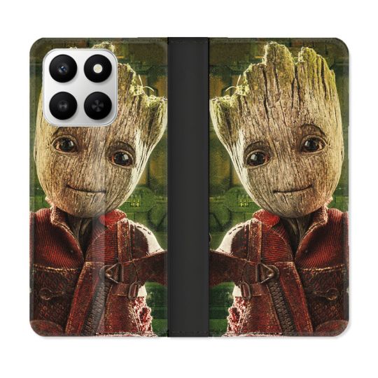 Housse cuir portefeuille Pour Honor 400 smart 5G Groot Vert