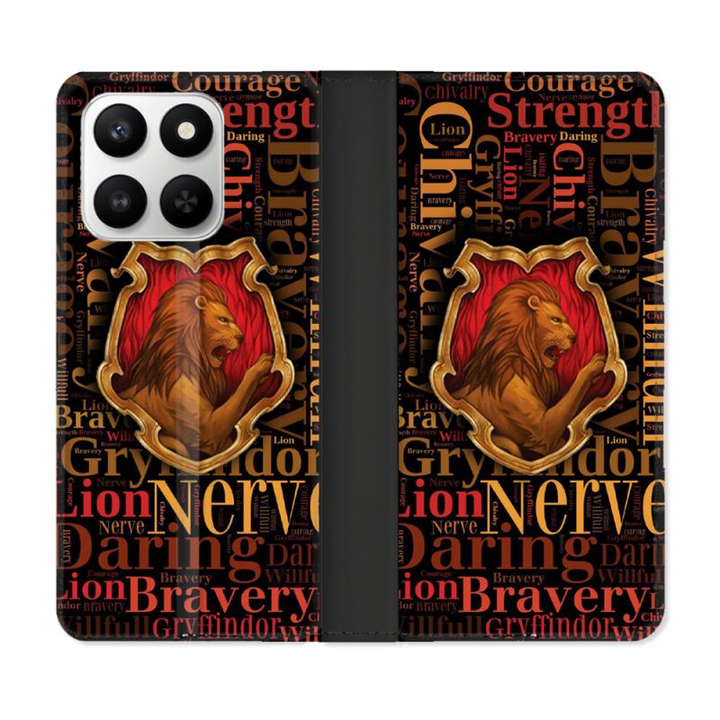 Housse cuir portefeuille Pour Honor 400 smart 5G Harry Potter Griffondor