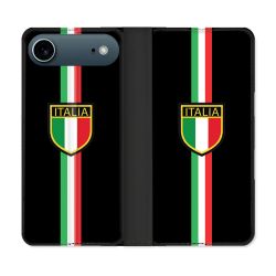 Housse cuir portefeuille Pour Iphone 17 Air Voyage Italie 3 Noir