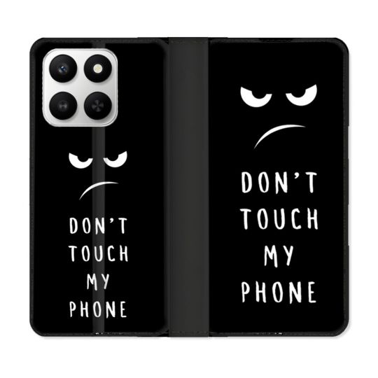 Housse cuir portefeuille Pour Honor 400 smart 5G Humour Don't Touch