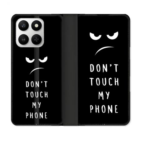 Housse cuir portefeuille Pour Honor 400 smart 5G Humour Don't Touch