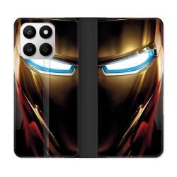 Housse cuir portefeuille Pour Honor 400 smart 5G Iron Man Casque