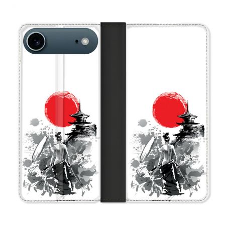 Housse cuir portefeuille Pour Iphone 17 Air Voyage Japon Femme