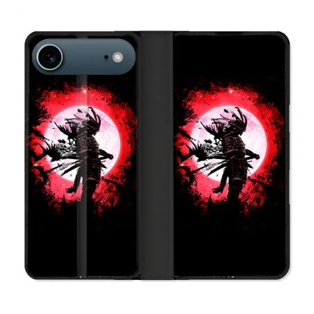 Housse cuir portefeuille Pour Iphone 17 Air Voyage Japon Samourai