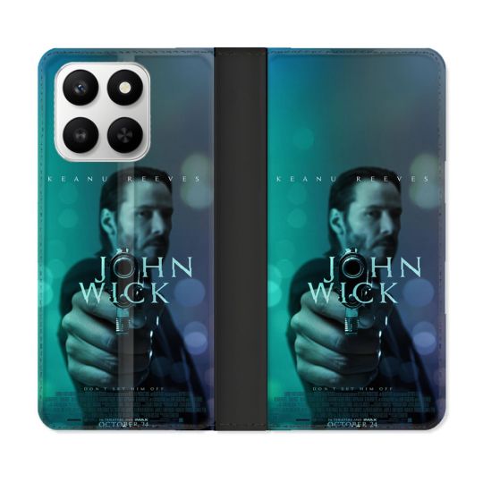 Housse cuir portefeuille Pour Honor 400 smart 5G John Wick