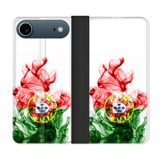 Housse cuir portefeuille Pour Iphone 17 Air Voyage Portugal Flamme