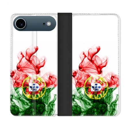 Housse cuir portefeuille Pour Iphone 17 Air Voyage Portugal Flamme