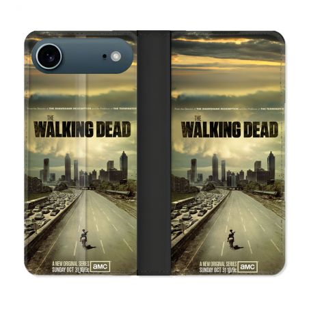 Housse cuir portefeuille Pour Iphone 17 Air Walking Dead
