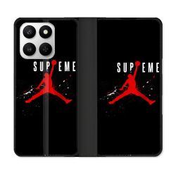 Housse cuir portefeuille Pour Honor 400 smart 5G Jordan Supreme Noir