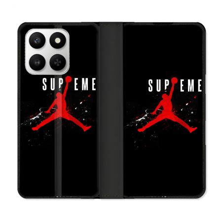 Housse cuir portefeuille Pour Honor 400 smart 5G Jordan Supreme Noir