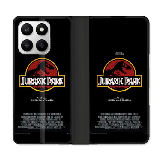 Housse cuir portefeuille Pour Honor 400 smart 5G Jurassic Park Affiche