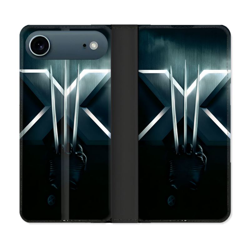 Housse cuir portefeuille Pour Iphone 17 Air Xmen