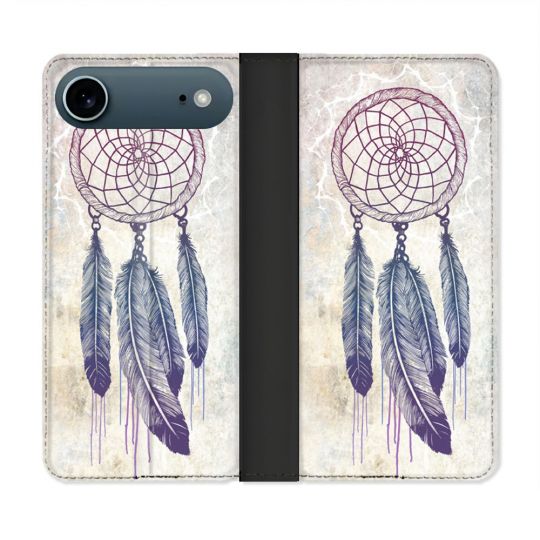 Housse cuir portefeuille Pour Iphone 17 Air Zen Attrape Reve Blanc