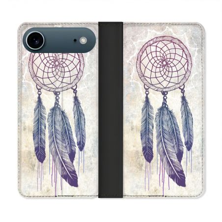 Housse cuir portefeuille Pour Iphone 17 Air Zen Attrape Reve Blanc