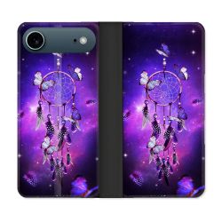 Housse cuir portefeuille Pour Iphone 17 Air Zen Attrape Reve Papillon