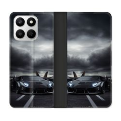 Housse cuir portefeuille Pour Honor 400 smart 5G Lamborghini Avion
