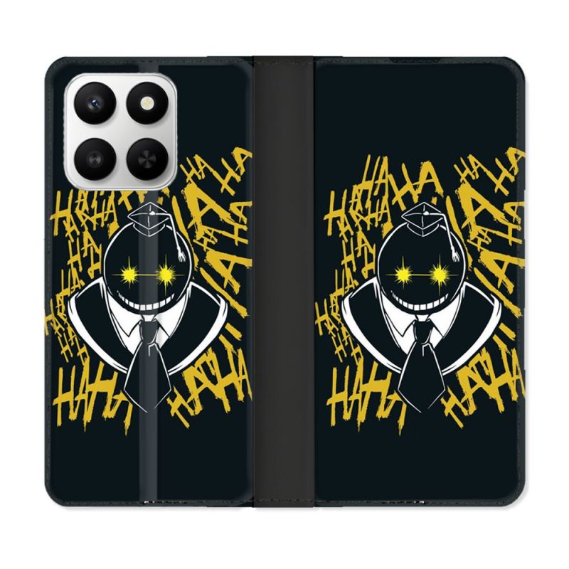 Housse cuir portefeuille Pour Honor 400 smart 5G Manga Assassination Classroom Kuro Noir