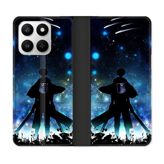 Housse cuir portefeuille Pour Honor 400 smart 5G Manga Attaque Titans Levi