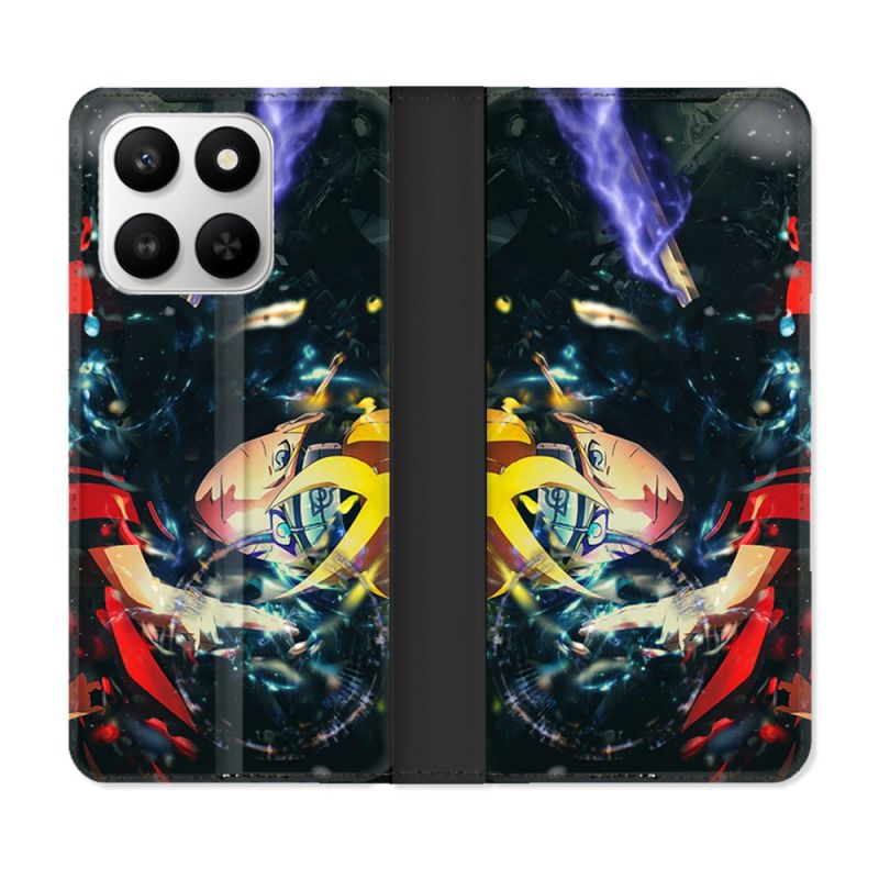 Housse cuir portefeuille Pour Honor 400 smart 5G Manga Boruto Eclair