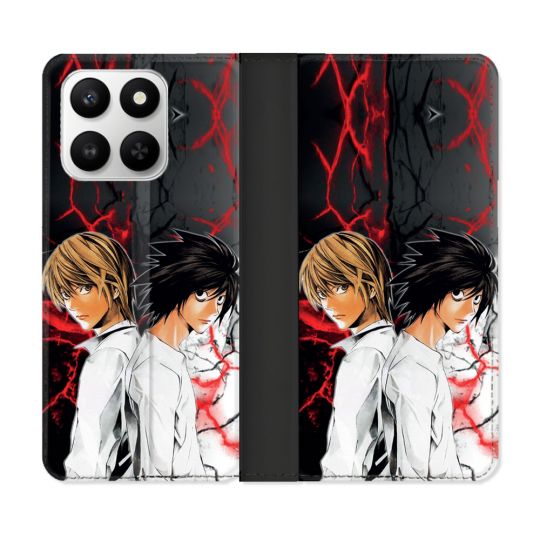 Housse cuir portefeuille Pour Honor 400 smart 5G Manga Death Note Duo