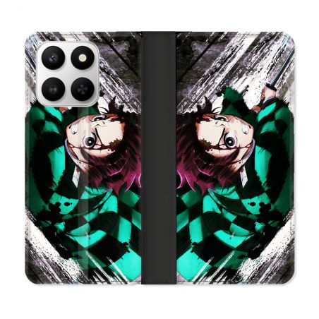 Housse cuir portefeuille Pour Honor 400 smart 5G Manga Demon Slayer Tanjiro