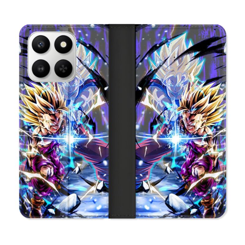 Housse cuir portefeuille Pour Honor 400 smart 5G Manga Dragon Ball Sangohan Duo