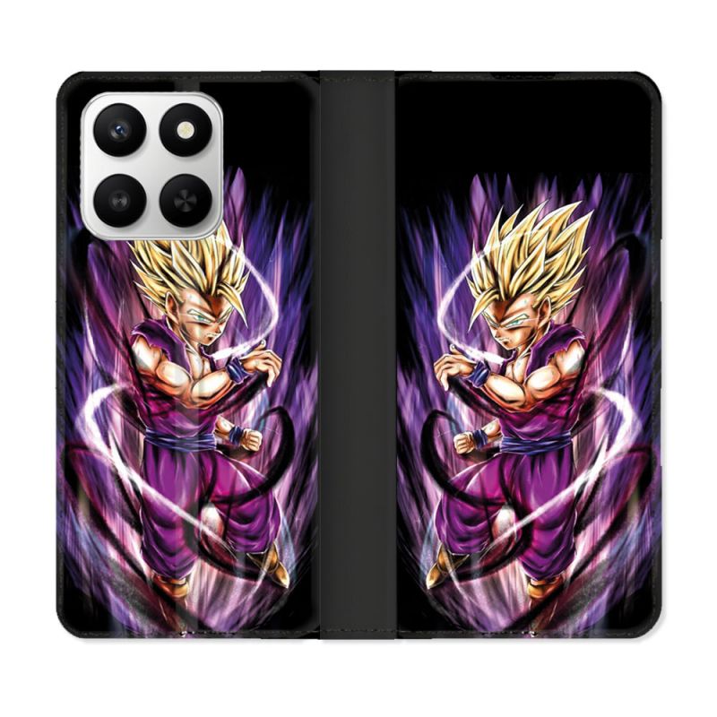 Housse cuir portefeuille Pour Honor 400 smart 5G Manga Dragon Ball Sangohan Violet