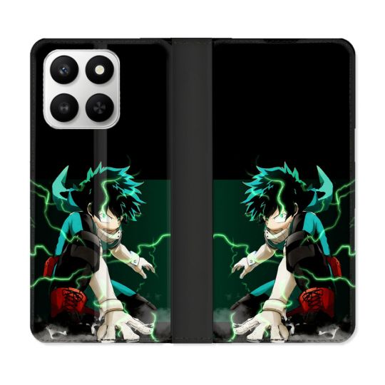 Housse cuir portefeuille Pour Honor 400 smart 5G Manga My Hero Academia Deku